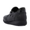 Rieker Tex Comfort Shoe With Side Zip - Black Leather